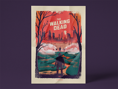 Walking dead alternative poster alternative amc city illustrator movie movie art poster poster design rick walking walking dead walkingdead zombie