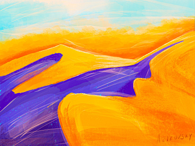 Dune desert art art desert design dune illustraion ipad ipadpro vector