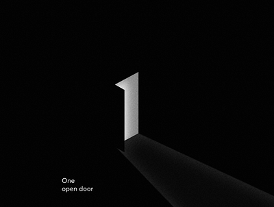 One open door branding corporate design door first identity illustration light logo logotype mark one open open door shadow