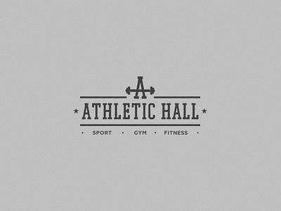 Athletic Hall fit fitness logo logotype mark sport