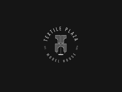 Textile Plaza dribbble dummy house logo model plaza textile