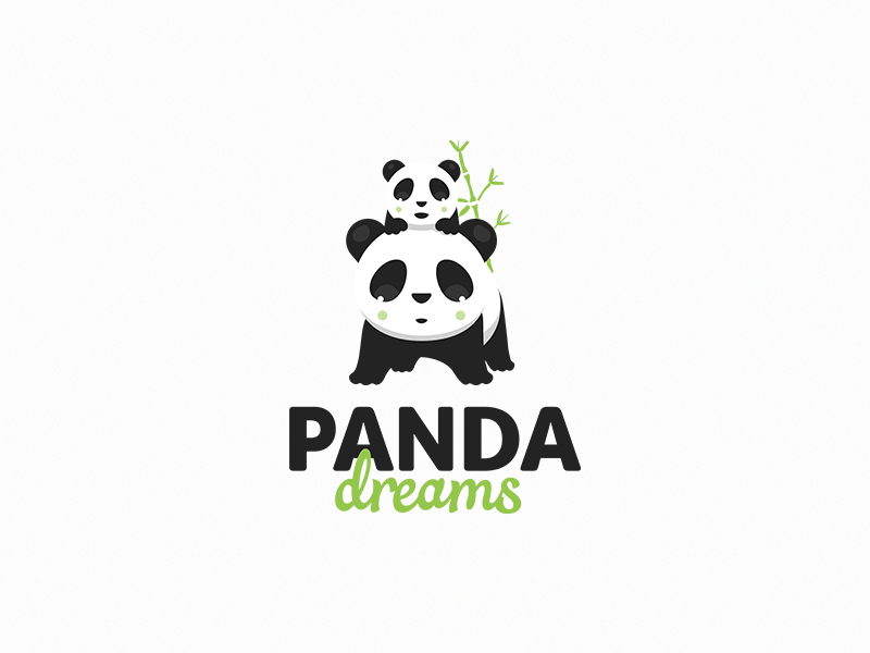 Panda Dreams Green by Azikovsky on Dribbble