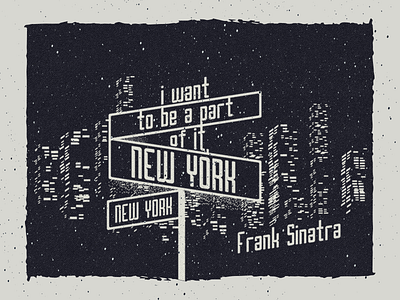 New York, New York - Typography design frank illustration lettering newyork sinatra typography