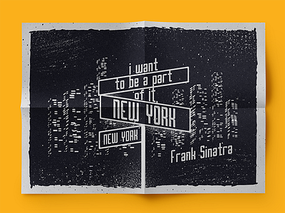 New York Sinatra Typography Rebound design frank illustration lettering newyork nyc sinatra typography