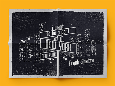 New York Sinatra Typography Rebound