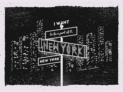 New York, New York - Frank Sinatra design frank illustration lettering newyork nyc sinatra typography