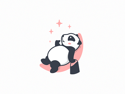 Panda fun illustration logo logotype mark panda