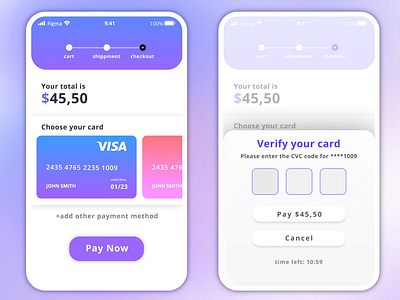 Daily UI 002 - card checkout