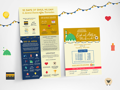 Dhul Hijjah / Eid Ul Adha Inforgraphic & Poster design flat graphic design illustration infographic islam minimal muslim print typography vector