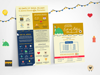 Dhul Hijjah / Eid Ul Adha Inforgraphic & Poster design flat graphic design illustration infographic islam minimal muslim print typography vector