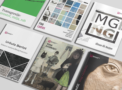 Catalogues for art exhibitions in gallery branding design illustration typography
