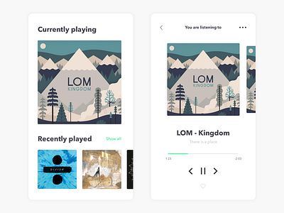 Music player UI Concept