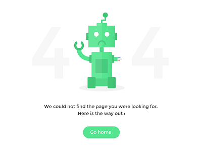Robot 404 page