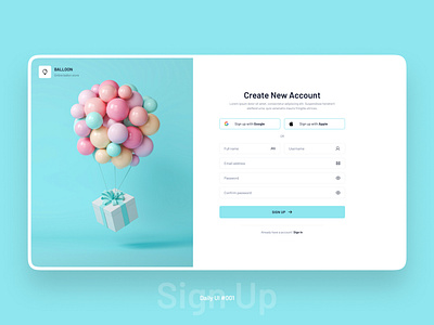 Daily UI #001 - Signup page