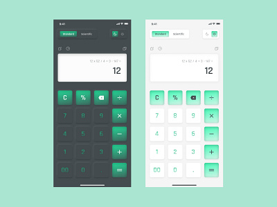 Daily UI #004 - Design a calculator mobile app