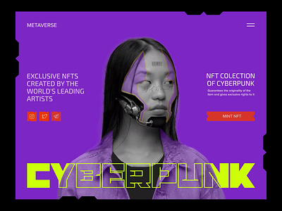 Cyberpunk | Animation animation cyber cyberpunk design graphic design marketplace metaverse motion graphics nft ui ux vector