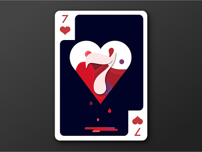 7 of Hearts Playing Card 7 card deck cards deck hearts playingcards seven