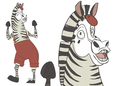 Mime-zebra animation animation 2d art character animation character art character concept character design concept art concept design illustration sketch