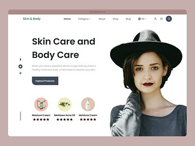 Skin Care branding design graphic design skincare ui ux web webdesign