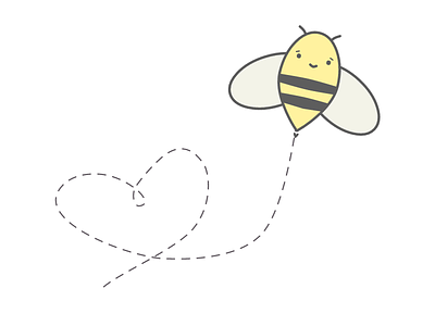 Logo Illustration bee flat illustration logo sketch