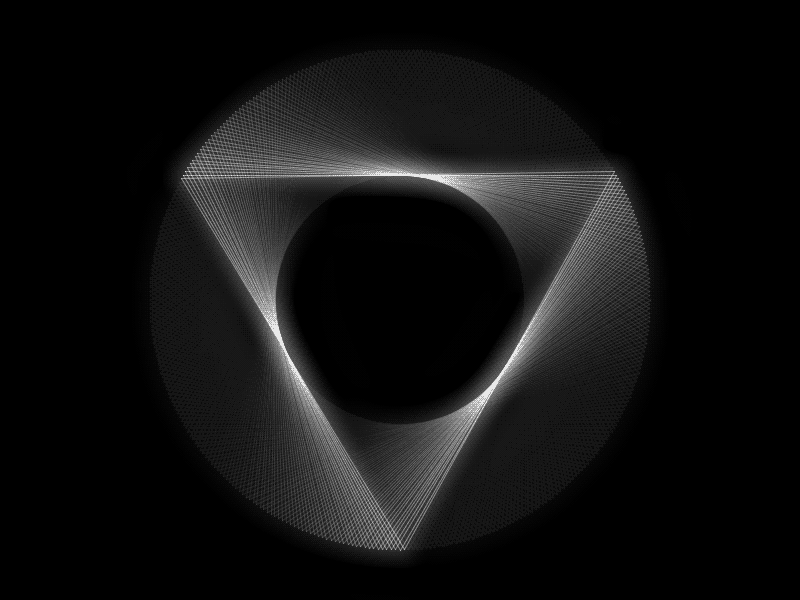 Triangles Full moire p5 processing stroke triangles