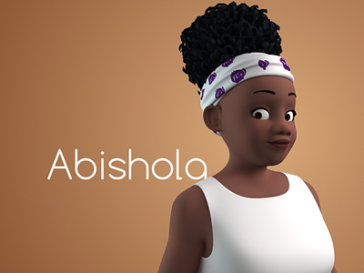 Abishola 3d cartoon cartoon character character design female stylised stylized toon