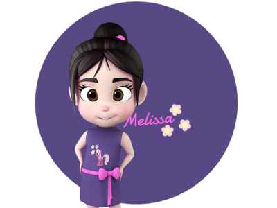 Melissa Stylised Female Kid 3D Character 3d cartoon cartoon character character design stylised stylized