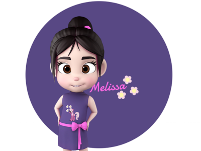 Melissa Stylised Female Kid 3D Character