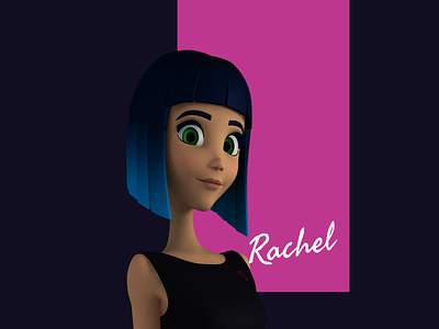 Rachel 3d cartoon cartoon character character design female character girl stylised stylized teen toon