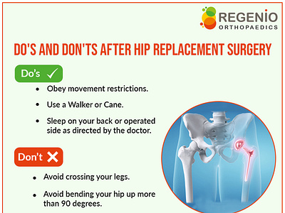 DO'S AND DON'TS AFTER HIP REPLACEMENT SURGERY by Regenio on Dribbble