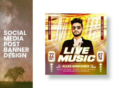 Party Social Media Design | Instagram Post | Party Banner club party dj party facebook ads facebook bannner facebook post instagram ads instagram banner instagram post music party nigh party party flyer social media social media ads social media banner social media post