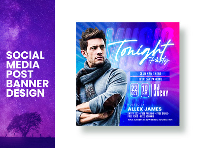 Party Social Media Design | Instagram Post | Party Banner