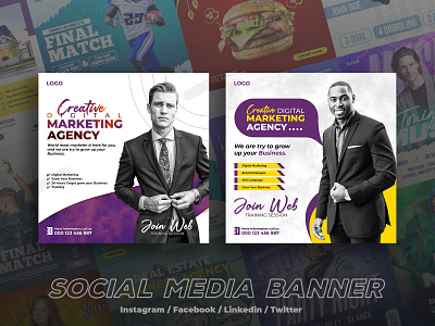 Digital Marketing Social Media Banner and Post Design