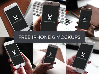 Free 6 pack of iPhone mockups by Dmitry Kurash on Dribbble