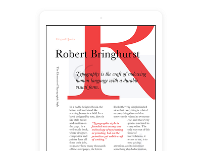 Typography app bringhurst fonts ipad magazine typography