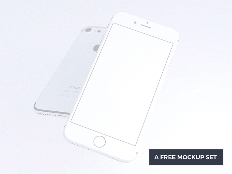 Download A set of free clay-look iPhone 7 mockups