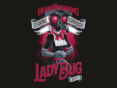 LadyBug band shirt design illustration illustrator music screen print t shirt tee vector art