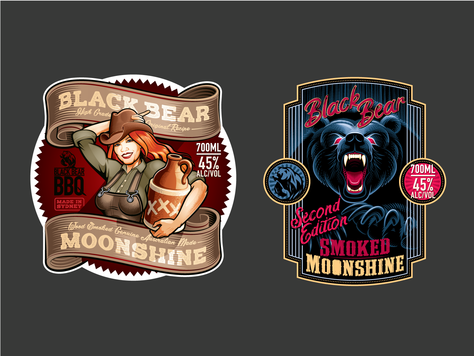 Moonshine Labels by Leon Ryan on Dribbble