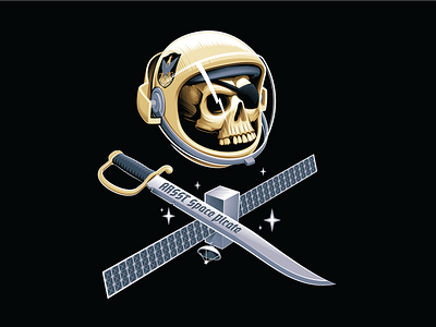 Space Pirate Flag adobe illustrator branding design illustration logo typography vector