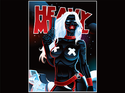 Heavy Metal Magazine Cover adobe illustrator cover design illustration vector