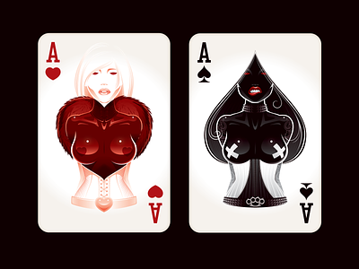 Ace Cards adobe illustrator card design illustration playing cards vector