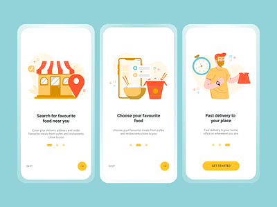 Food Delivery App Onboarding Ui design