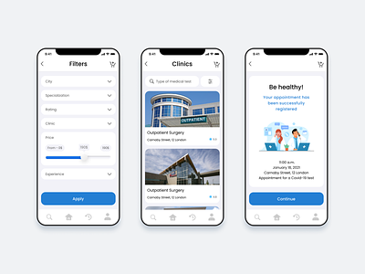Immunity - medical app aplication app appointment clinic doctor medical medicine mobile ui ux