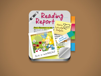Reading Report icon icon illustration ios reading web