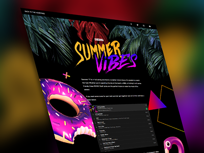 Summer Vibes Landing Page landing page music playlist summer vibes