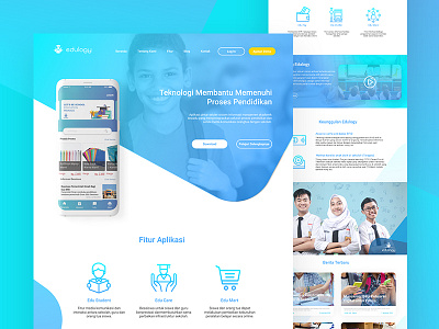 Edulogy - Educational Platform Application Website clean color ui web website