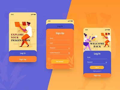 Log in & Sign up Screen Concept