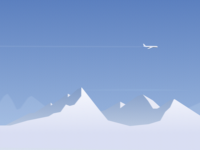 Illustration | Fly over the snow mountain