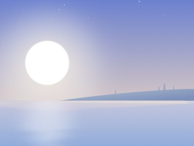 Illustration | Sunrise illustration island sea shade sunrise