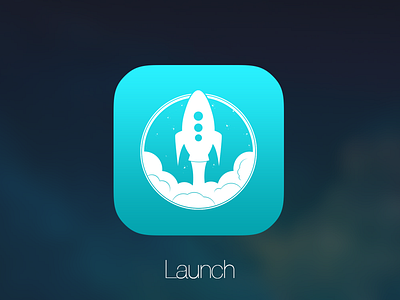 Launch icon illustrator ios 7 photoshop rocket
